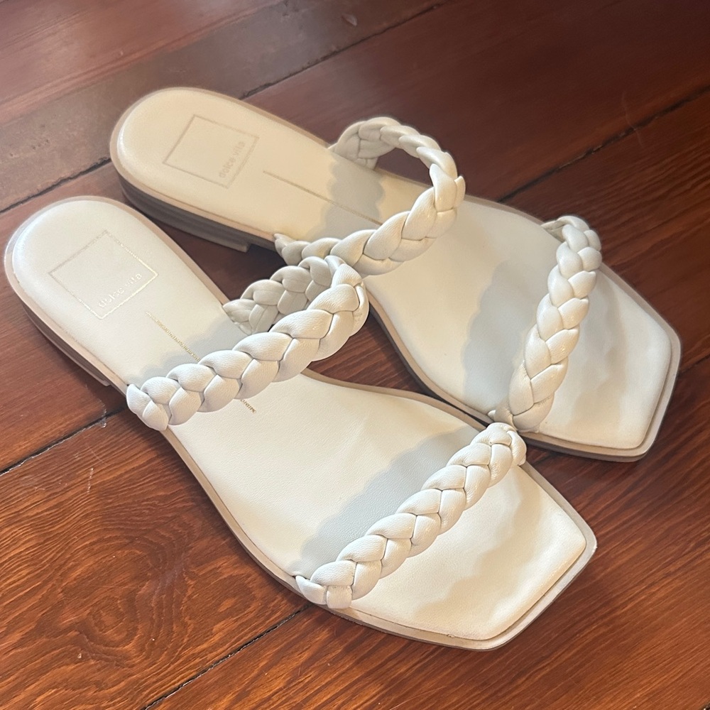 Dolce Vita Ivory Braided Sandals Gently Worn
